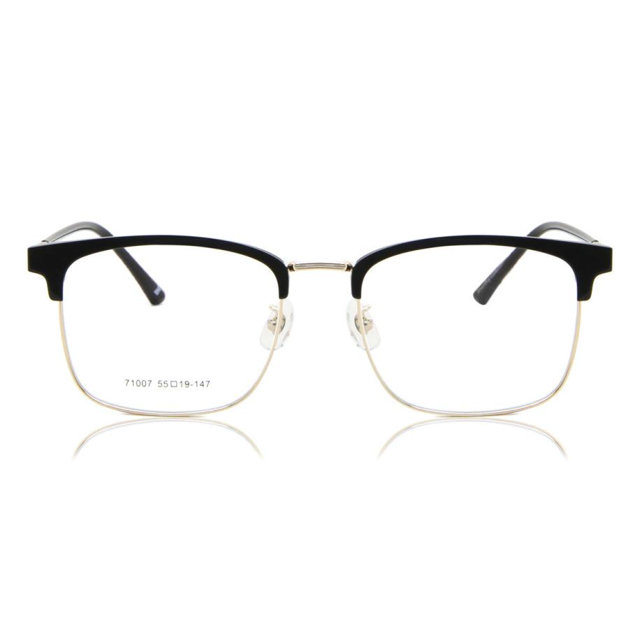 Heren Browline Volledige rand Plastic Goud Bril - Anti-Blauwlichtglazen - SmartBuy Collection