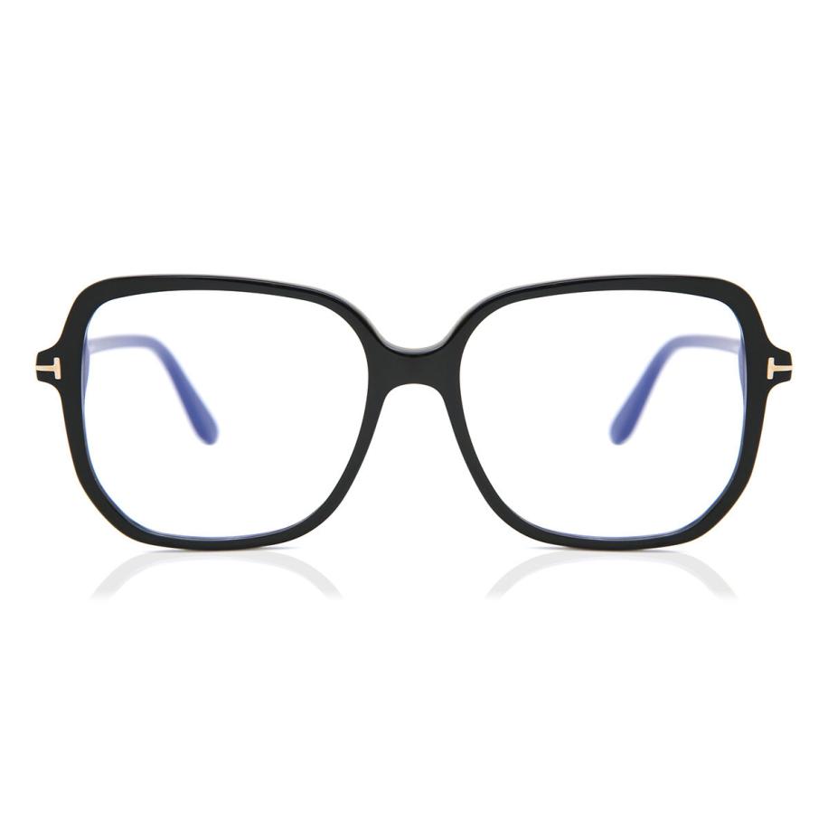 Tom Ford FT5578-B 1 Blauw-Light Block Zwart Dames Bril