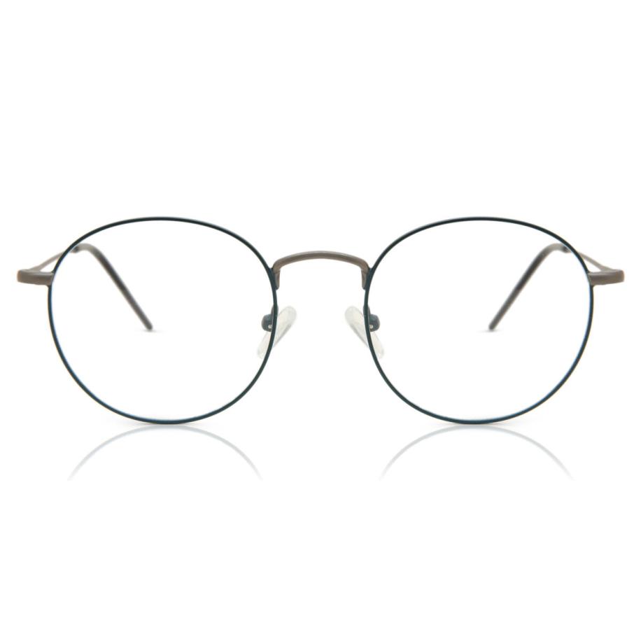 Heren Rond Volledige rand Metaal Groen Bril - Anti-Blauwlichtglazen - SmartBuy Collection