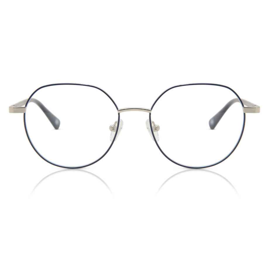 Heren Ovaal Volledige rand Metaal Blauw Bril - Anti-Blauwlichtglazen - SmartBuy Collection