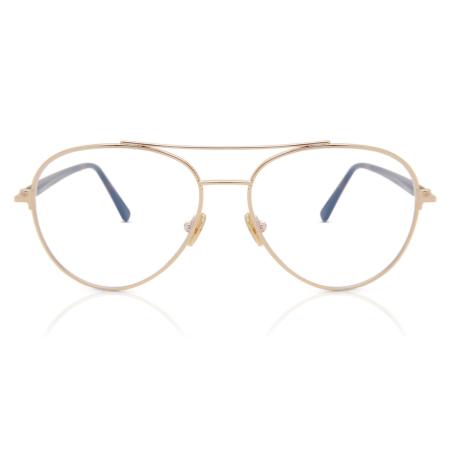 Tom Ford FT5684-B Blauw-Light Block 028 Goud Heren Bril