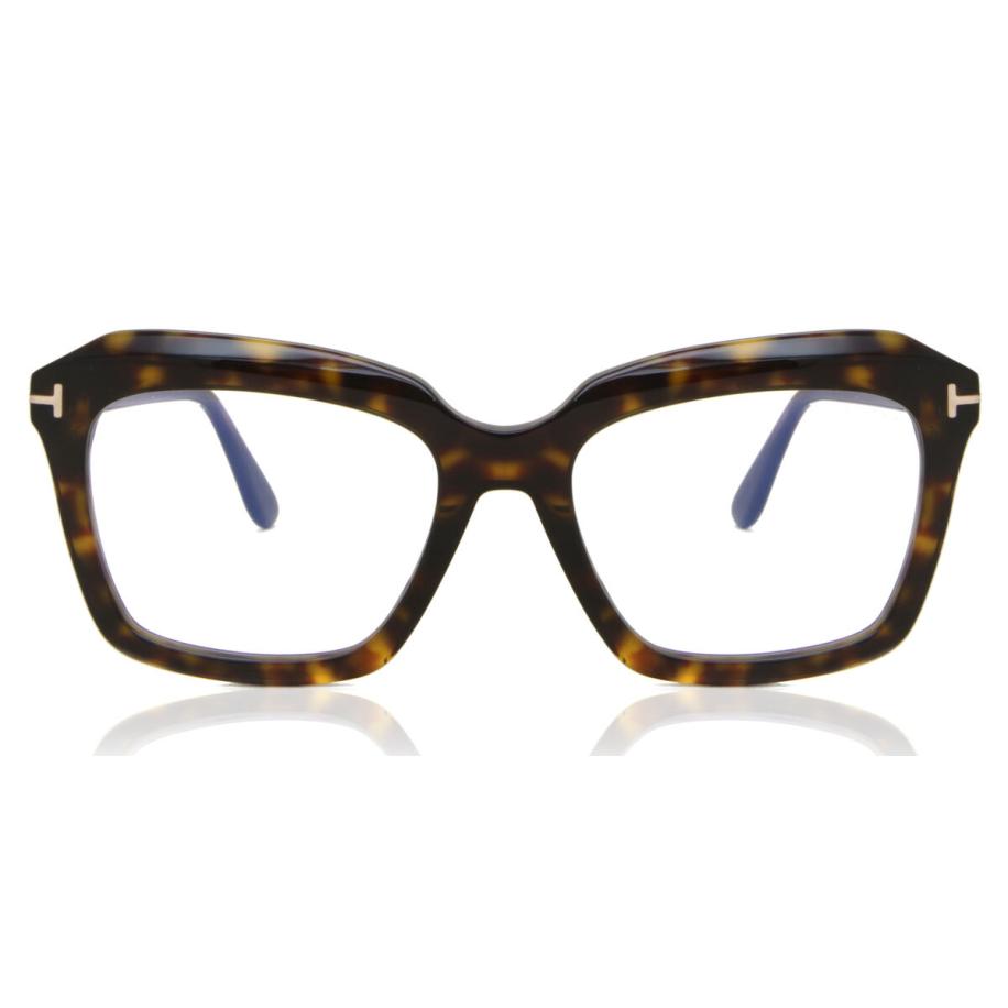 Tom Ford FT5847-B 52 Blauw-Light Block Tortoiseshell Dames Bril