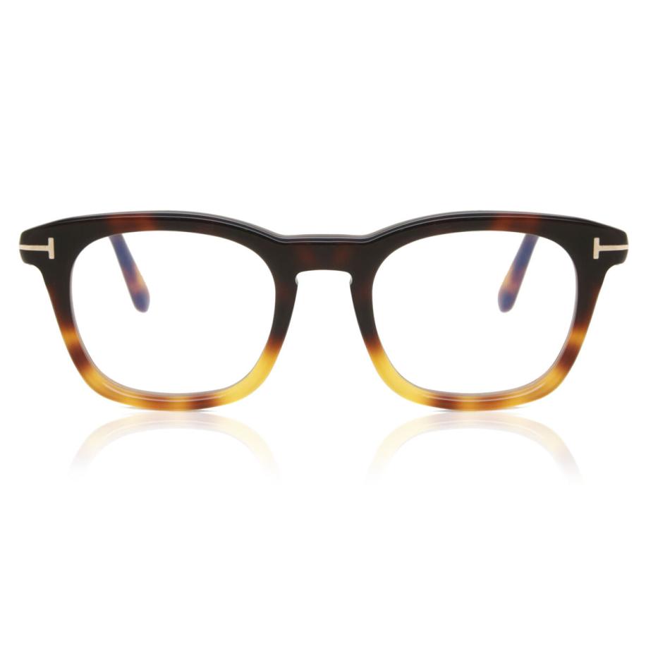 Tom Ford FT5870-B 56 Blauw-Light Block Tortoiseshell Heren Bril