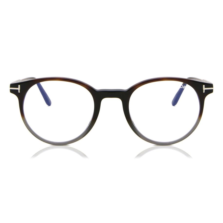 Tom Ford FT5695-B 56 Blauw-Light Block Tortoiseshell Heren Bril