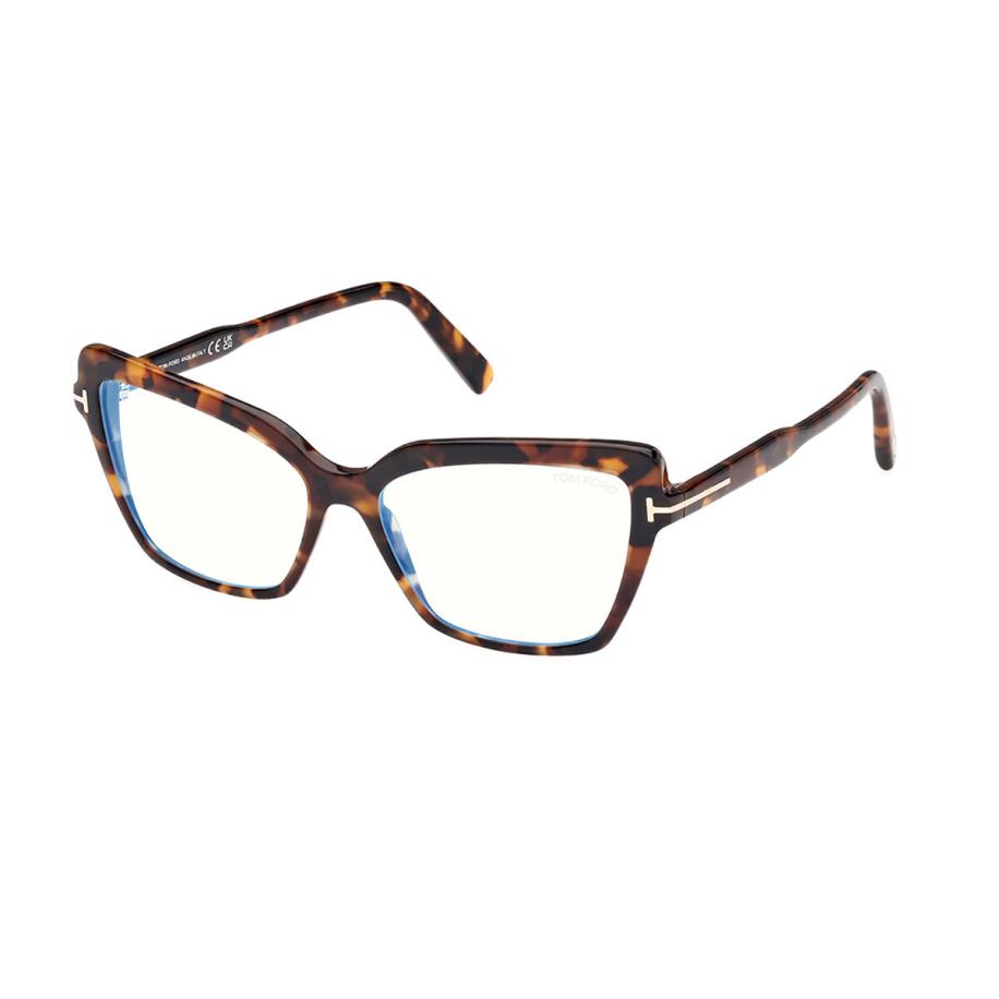 Tom Ford FT5948-B 52 Blauw-Light Block Tortoiseshell Dames Bril