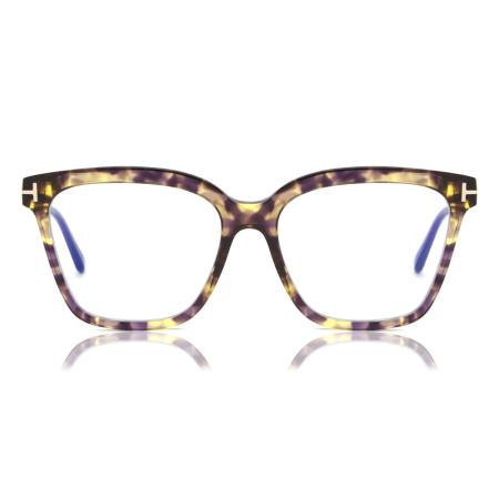 Tom Ford FT5892-B 055 Blauw-Light Block Tortoiseshell Dames Bril