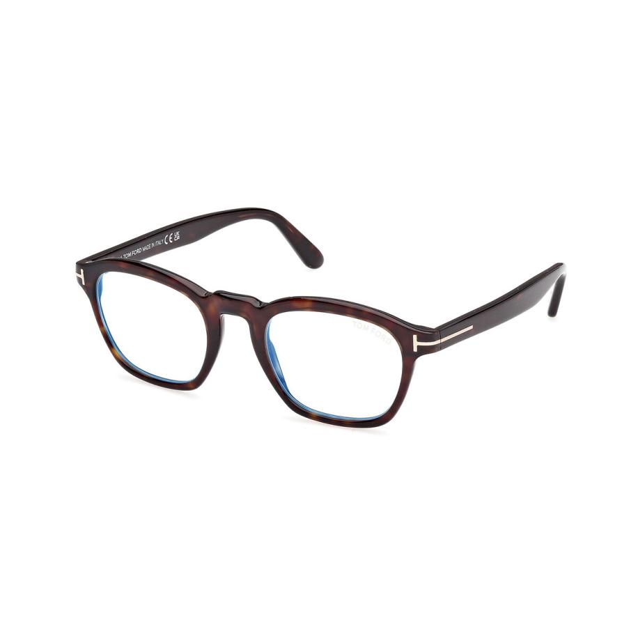 Tom Ford FT6033-B 52 Blauw-Light Block Tortoiseshell Heren Bril