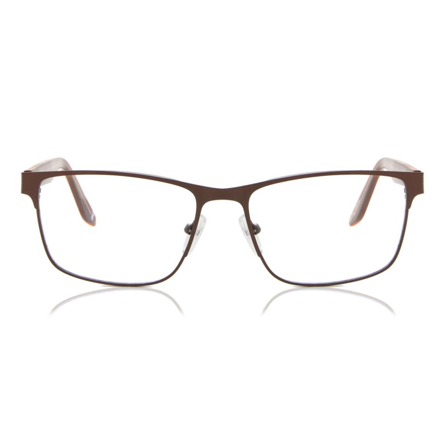 Heren Rechthoek Volledige rand Metaal Bruin Bril - Anti-Blauwlichtglazen - SmartBuy Collection