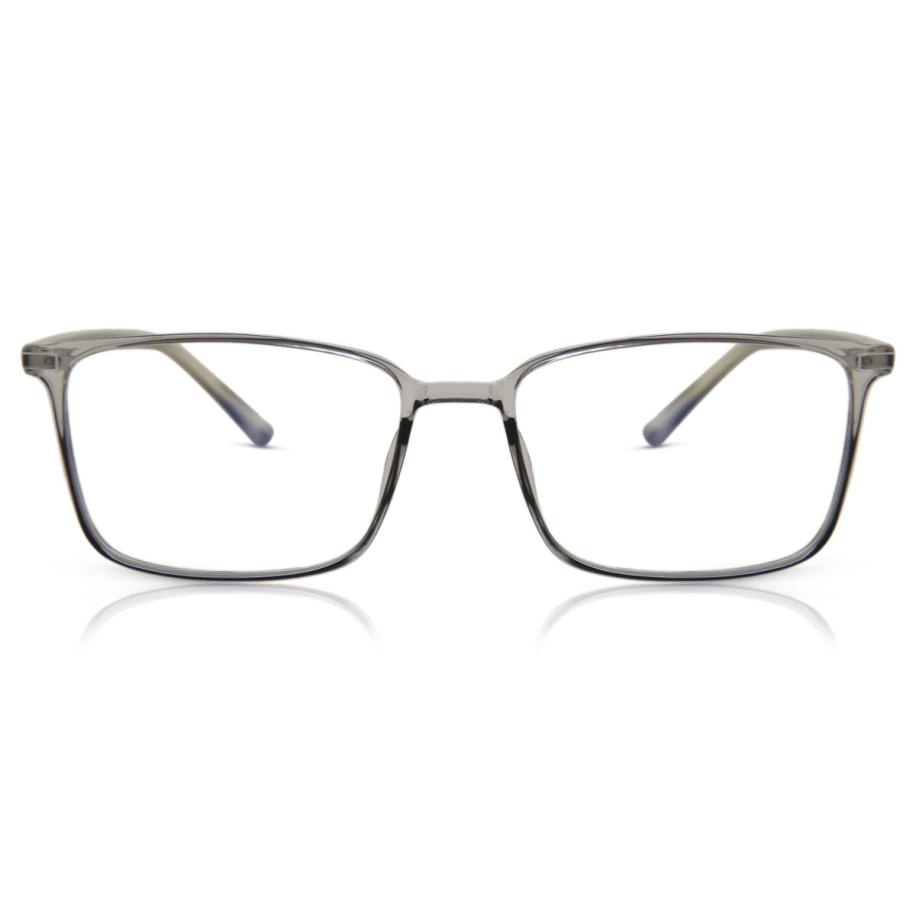 Heren Rechthoek Volledige rand Plastic Grijs Bril - Anti-Blauwlichtglazen - SmartBuy Collection