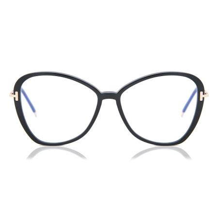 Tom Ford FT5769-B 001 Blauw-Light Block Zwart Dames Bril