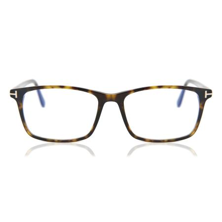 Tom Ford FT5584-B 052 Blauw-Light Block Tortoiseshell Heren Bril