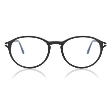 Tom Ford FT5753-B 001 Blauw-Light Block Zwart Heren Bril