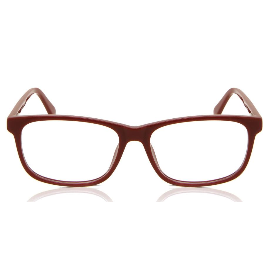 Heren Vierkant Volledige rand Plastic Rood Bril - Anti-Blauwlichtglazen - SmartBuy Collection