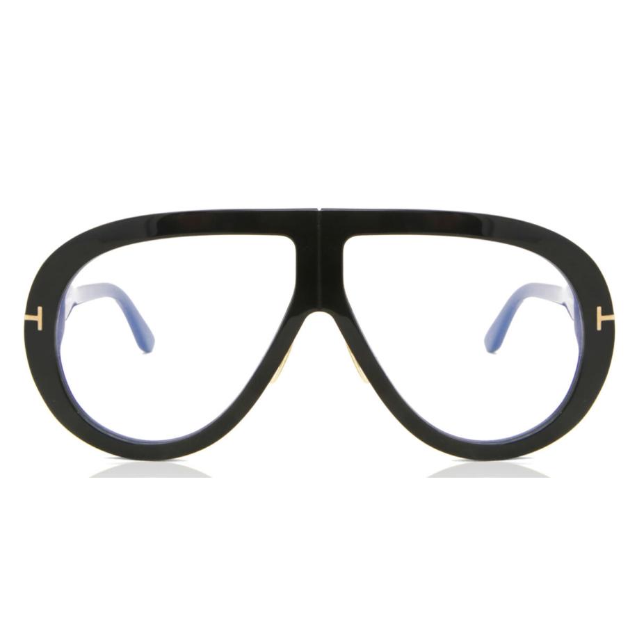 Tom Ford FT0836 TROY 1 Blauw-Light Block Zwart Heren Bril