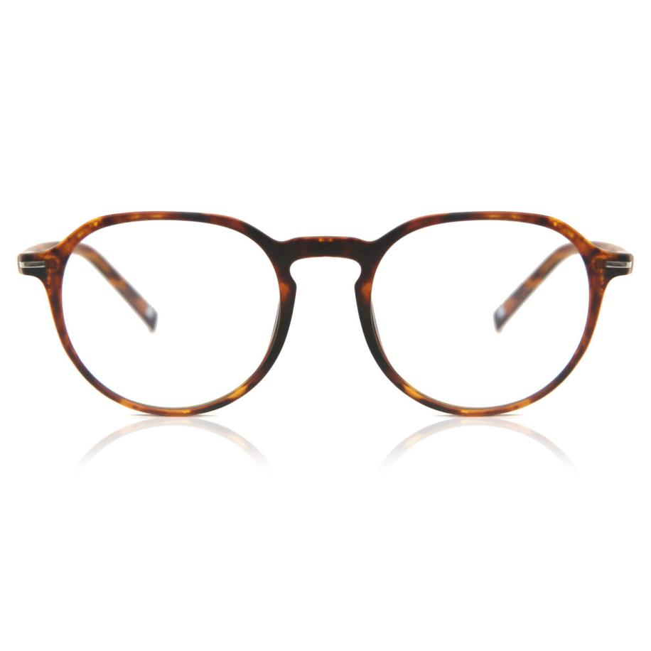 Heren Ovaal Volledige rand Plastic Tortoiseshell Bril - Anti-Blauwlichtglazen - SmartBuy Collection