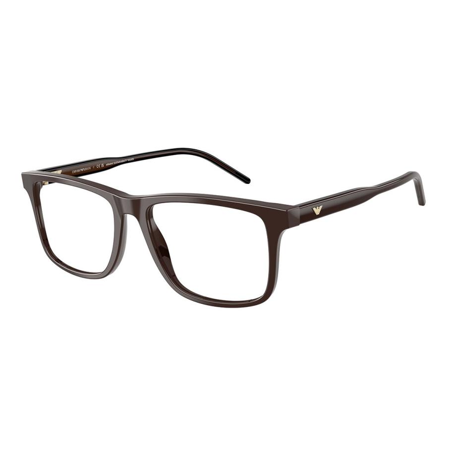 Emporio Armani EA3257F Aziatische pasvorm 6255 Bruin Heren Bril