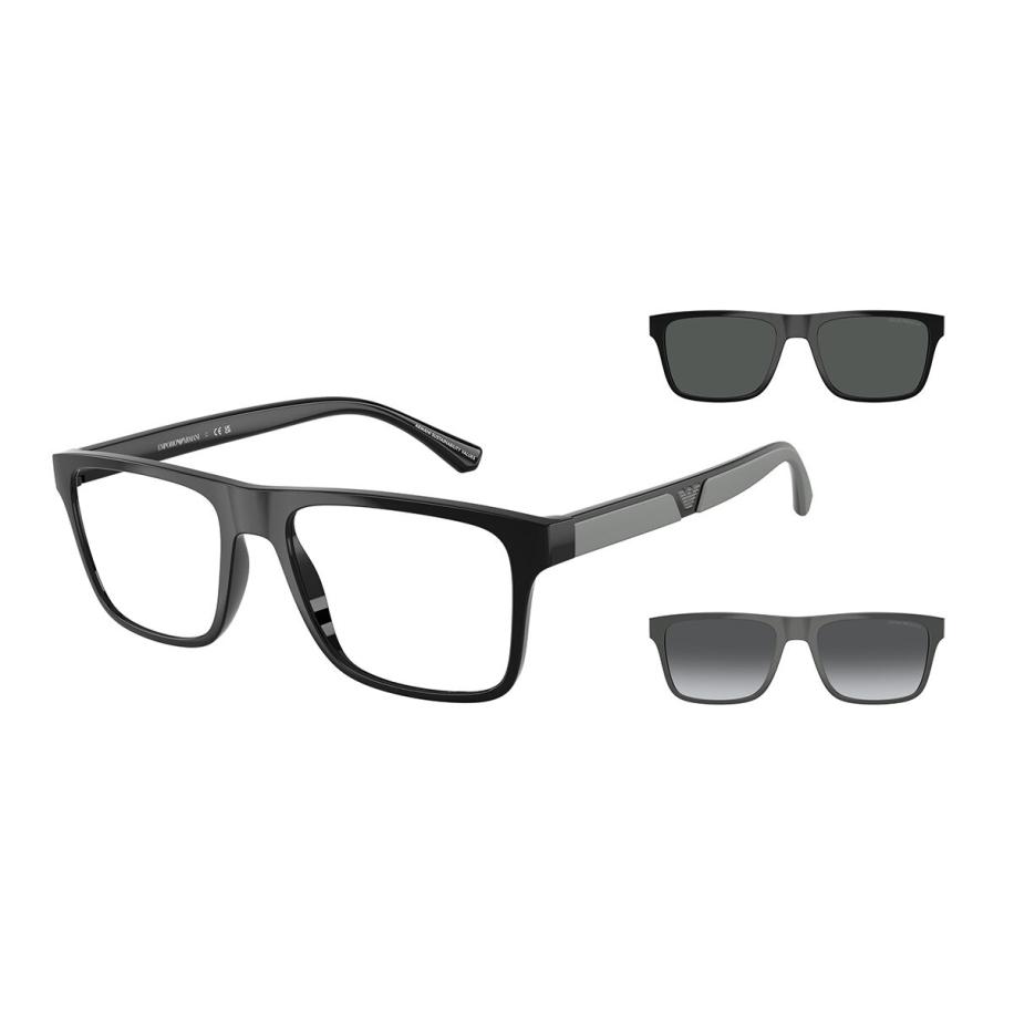 Emporio Armani EA4115F Aziatische pasvorm With Clip-On 50171W Zwart Heren Bril