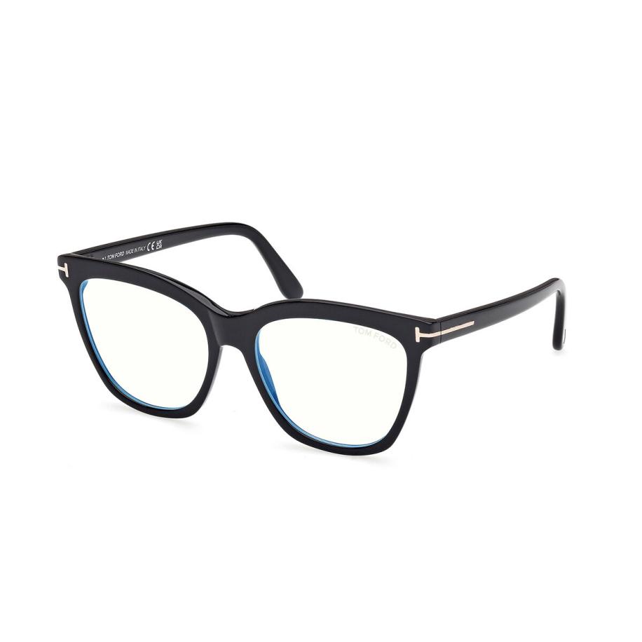 Tom Ford FT6042-B 1 Blauw-Light Block Zwart Dames Bril