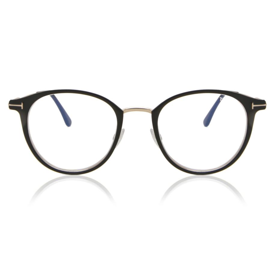 Tom Ford FT5528-B 2 Blauw-Light Block Zwart Heren Bril