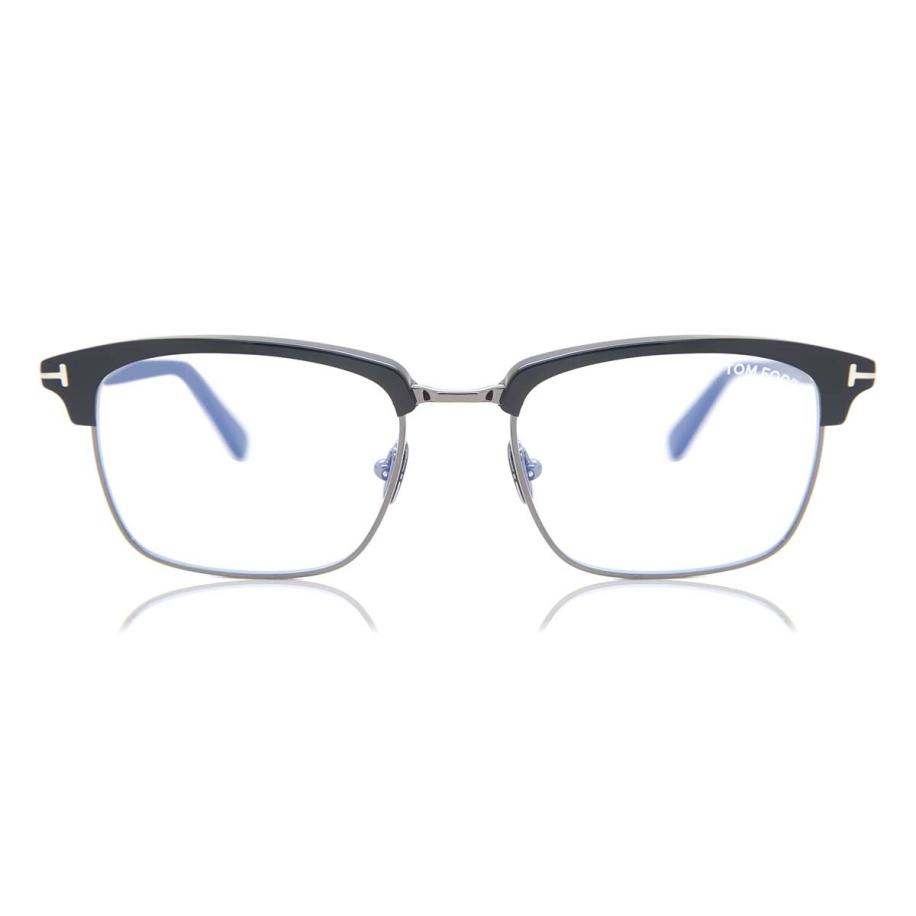 Tom Ford FT5801-B 1 Blauw-Light Block Zwart Heren Bril