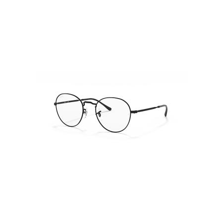 Ray-Ban Round Metal Optics II Zwart montuur Helder glazen 49-20