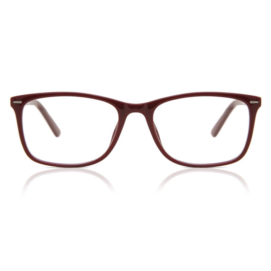 Heren Vierkant Volledige rand Plastic Rood Bril - Anti-Blauwlichtglazen - SmartBuy Collection