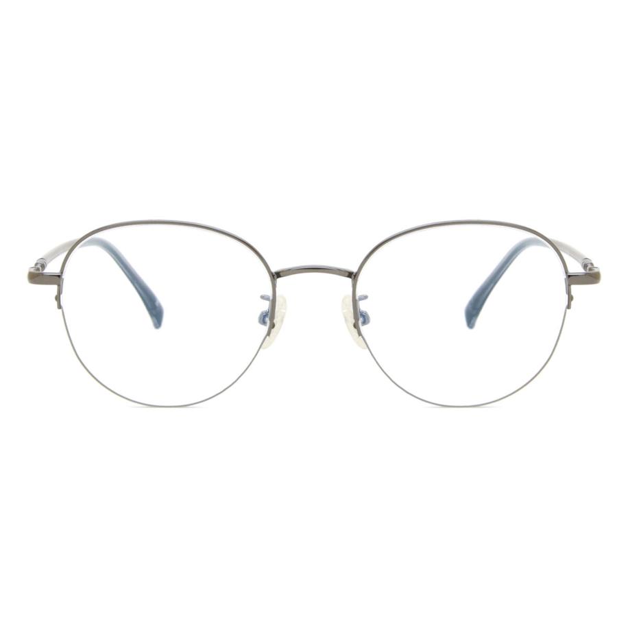 Heren Ovaal Semi Randloos Metaal Grijs Bril - Anti-Blauwlichtglazen - SmartBuy Collection