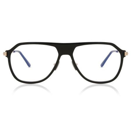 Tom Ford FT5943-B 003 Blauw-Light Block Zwart Heren Bril