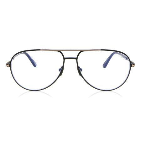 Tom Ford FT5829-B 001 Blauw-Light Block Zwart Heren Bril