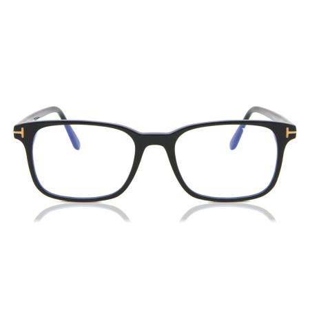 Tom Ford FT5831-B 001 Blauw-Light Block Zwart Heren Bril