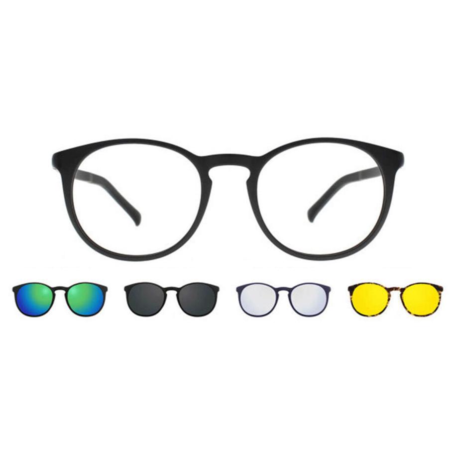 Heren Ovaal Clip-On Plastic Blauw Bril - Anti-Blauwlichtglazen - SmartBuy Collection