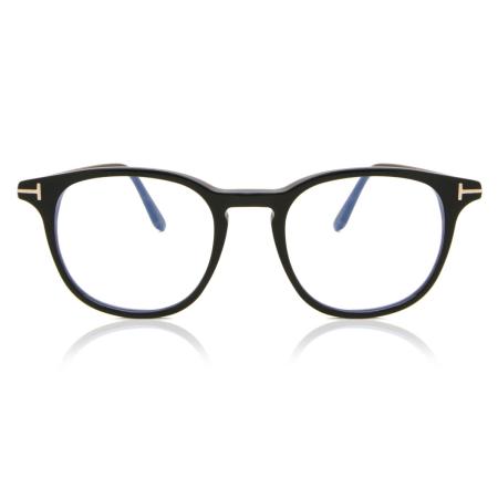 Tom Ford FT5832-B 001 Blauw-Light Block Zwart Heren Bril