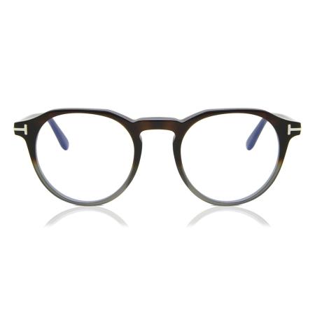 Tom Ford FT5833-B 056 Blauw-Light Block Tortoiseshell Heren Bril