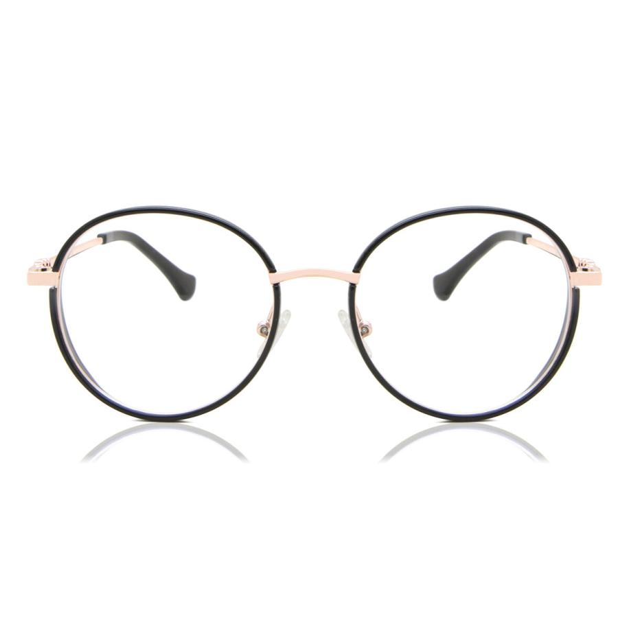 Dames Ovaal Volledige rand Plastic Zwart Bril - Anti-Blauwlichtglazen - SmartBuy Collection