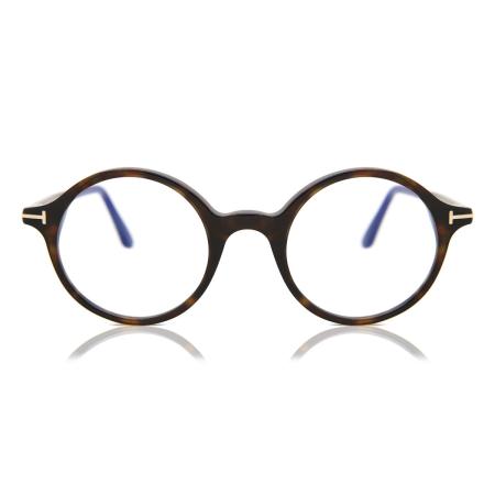 Tom Ford FT5834-B 052 Blauw-Light Block Tortoiseshell Heren Bril