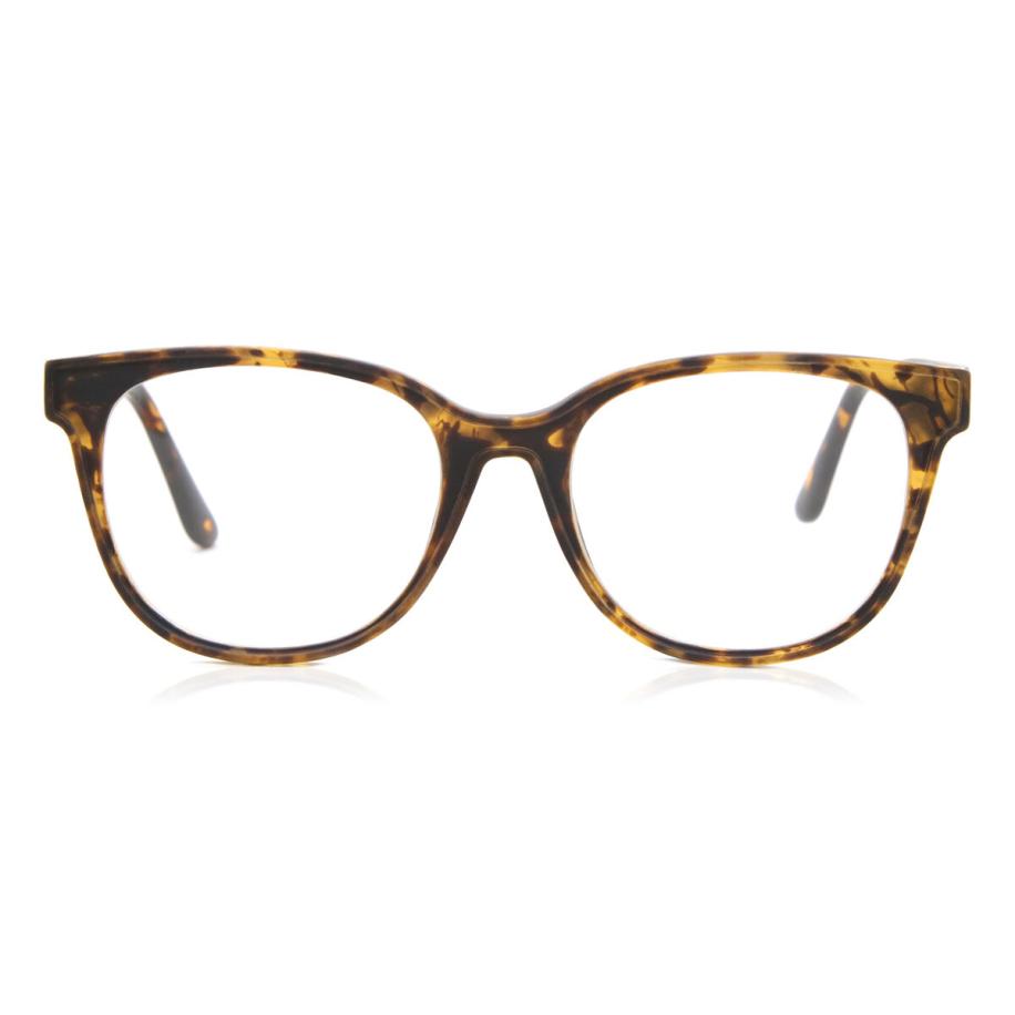 Heren Ovaal Volledige rand Plastic Tortoiseshell Bril - Anti-Blauwlichtglazen - SmartBuy Collection