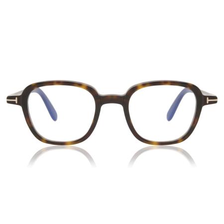 Tom Ford FT5837-B 052 Blauw-Light Block Tortoiseshell Heren Bril