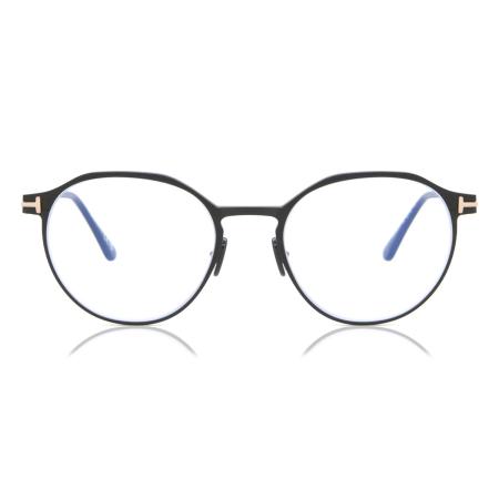 Tom Ford FT5866-B 002 Blauw-Light Block Zwart Heren Bril