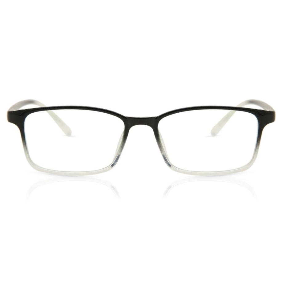 Heren Rechthoek Volledige rand Plastic Zwart Bril - Anti-Blauwlichtglazen - SmartBuy Collection