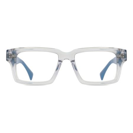 Heren Vierkant Volledige rand Plastic Doorzichtig Bril - Anti-Blauwlichtglazen - Arise Collective