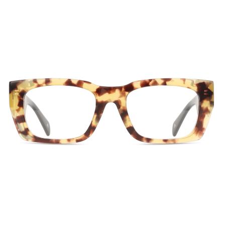 Heren Vierkant Volledige rand Plastic Tortoiseshell Bril - Anti-Blauwlichtglazen - Arise Collective
