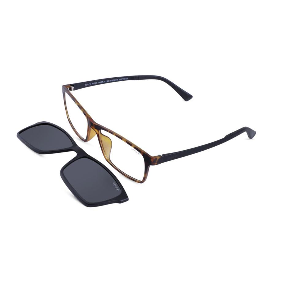 Sinner Loup with Clip-On SIOP-723-40-P20 Zwart Heren Bril