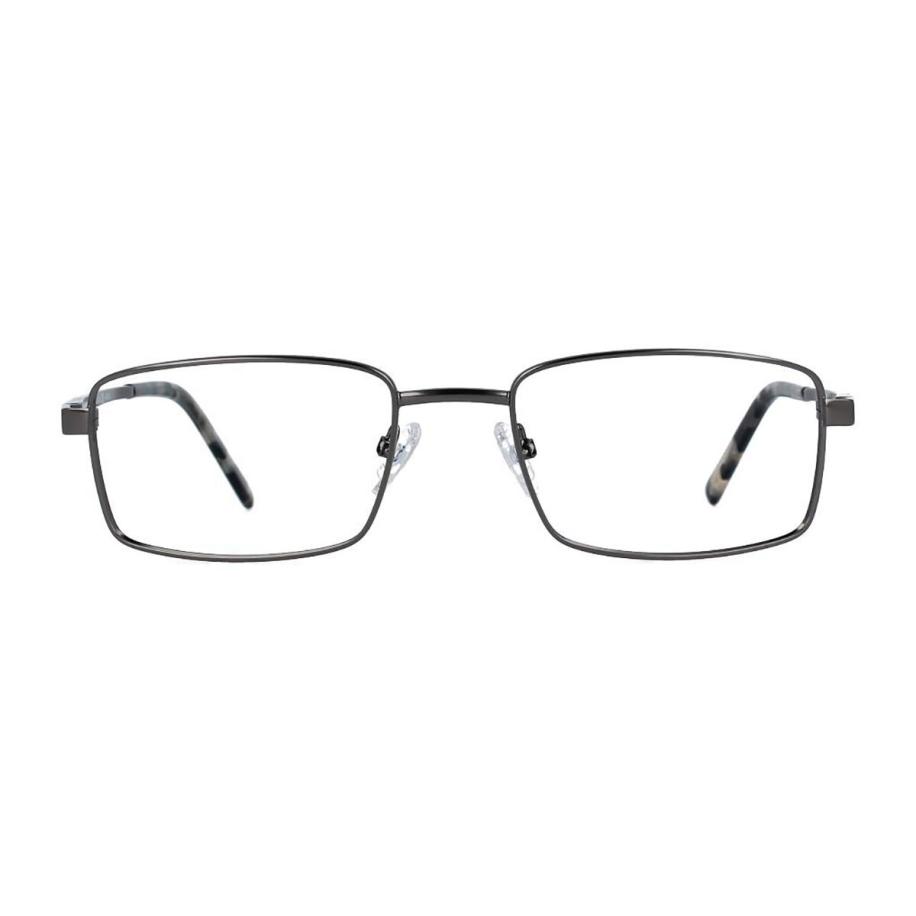 Heren Rechthoek Volledige rand Metaal Gunmetal Bril - Anti-Blauwlichtglazen - SmartBuy Collection