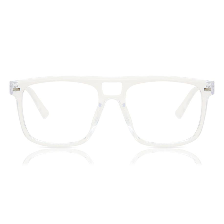 Heren Piloot Volledige rand Plastic Doorzichtig Bril - Anti-Blauwlichtglazen - SmartBuy Collection