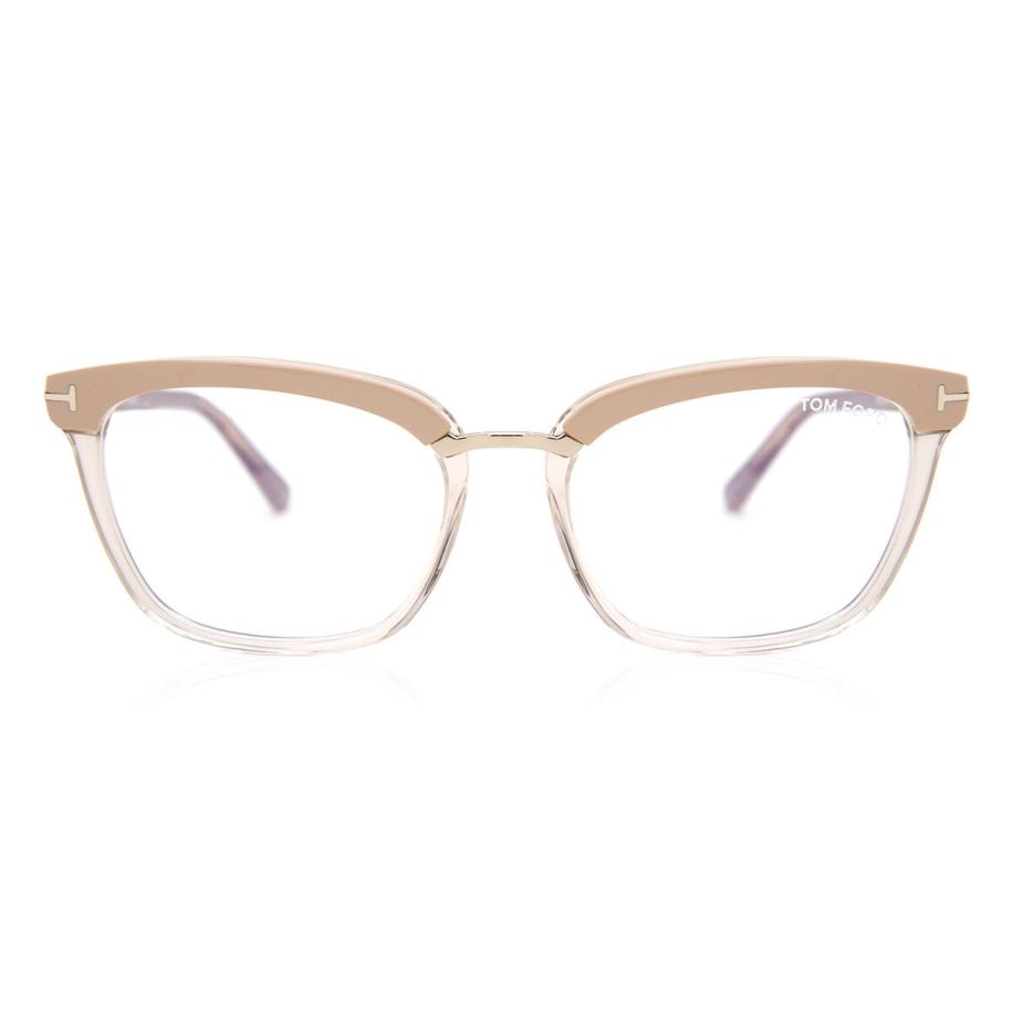 Tom Ford FT5550-B 72 Blauw-Light Block Bruin Dames Bril