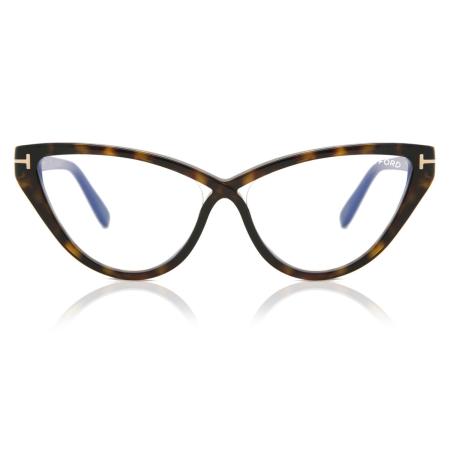 Tom Ford FT5729-B 052 Blauw-Light Block Tortoiseshell Dames Bril