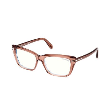 Tom Ford FT5894-B 072 Blauw-Light Block Roze Dames Bril