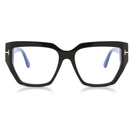 Tom Ford FT5951-B 001 Blauw-Light Block Zwart Dames Bril