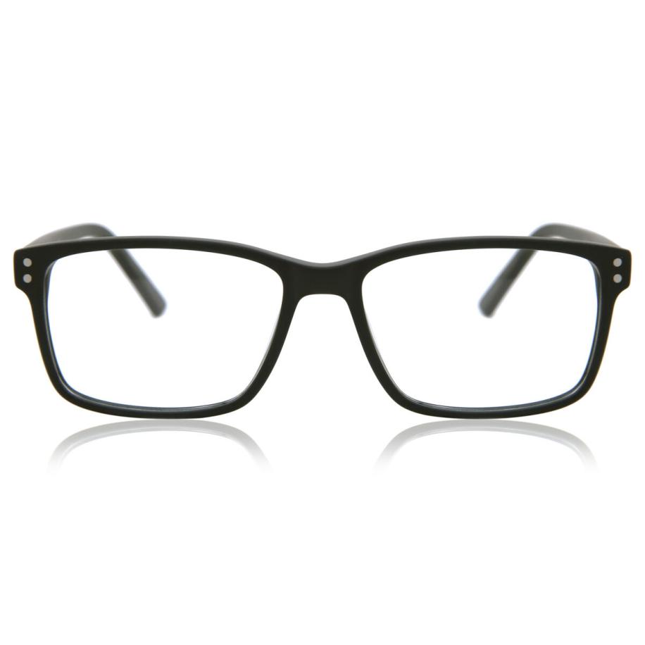Heren Vierkant Volledige rand Plastic Zwart Bril - Anti-Blauwlichtglazen - SmartBuy Collection