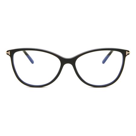 Tom Ford FT5616-B 001 Blauw-Light Block Zwart Dames Bril